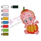 Pumpkin Baby Embroidery Design